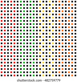Seamless color blocks pattern. Repeated squares texture background. Abstract wallpaper. Check plaid motif. Vector illustration
