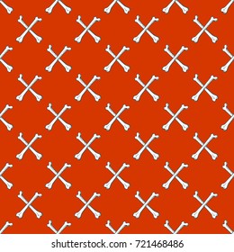 Seamless color bones halloween vector pattern