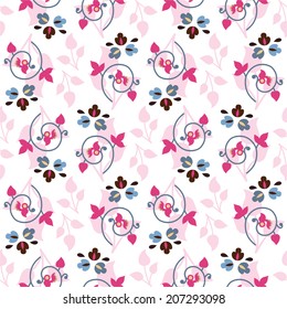 Seamless color decorative flower 