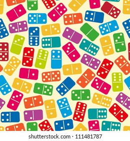 Seamless color dominoes pattern. Vector illustration