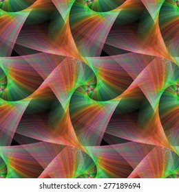 Seamless color fractal veils background