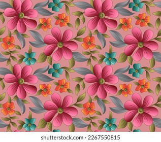 nahtlose Farb-Volleffekt-Blumenblattmuster-Hintergrunddesign
