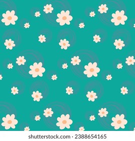 seamless color full flower leaf bunch pattern dark background design.solid abstract blooming flower arrangement motif with stalk leaves, all over vector design with solid background illustration digit
