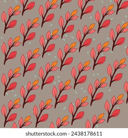 seamless color full flower leaf bunch pattern dark background design