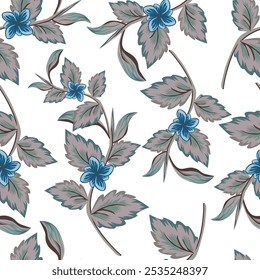 nahtlose Farbe voll kleine Blume Blatt Strauß Muster Hintergrund Textur