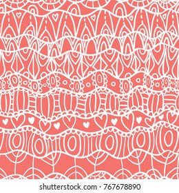 Seamless color geometric abstract  waves pattern. Vector illustration.