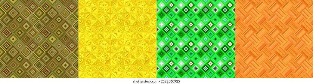 Conjunto de padrões geométricos de cor uniforme