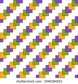 Patrón geométrico de color sin fisuras de cuadrados para textura, textiles, embalaje y fondos simples. Diseño sencillo.