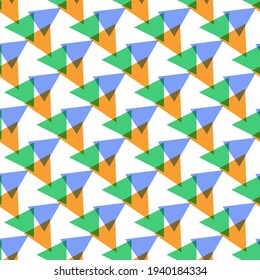 Seamless color geometric triangle pattern for texture, textiles, packaging, and simple backgrounds. Simple design.
