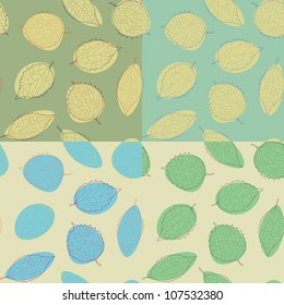 The seamless with color leaves