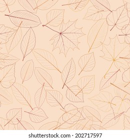 Seamless color leaves pattern. plus EPS10 vector file