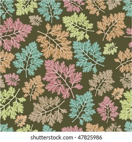 Seamless color leaves texture