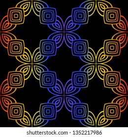 Seamless Color Modern Pattern. Art-Deco Geometric Background. Graphic Design. Vector Illustration
