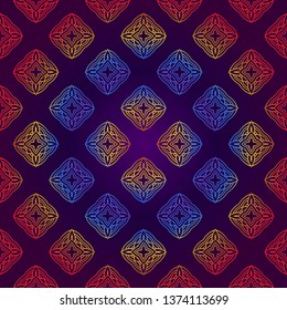 Seamless Color Modern Pattern. Art-Deco Geometric Background. Graphic Design. Vector Illustration