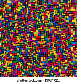 Seamless color mosaic background. Vector illustration.
