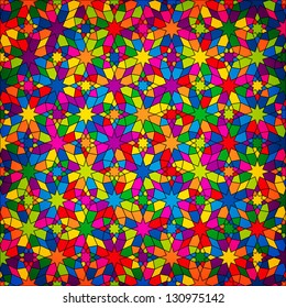 Seamless color mosaic background. Vector illustration.