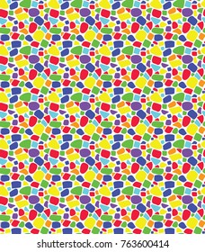  Seamless color mosaic pattern on a white background