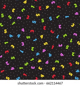 Seamless color number pattern