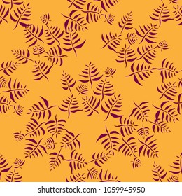 Seamless color palm leaves pattern. Flat style