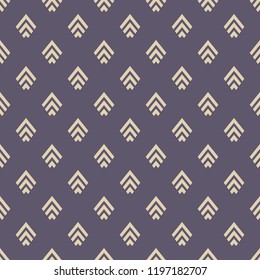 Seamless color pattern with arrows motif. Minimalist abstract background. Simple modern print with pointers. Digital paper, textile print. Vector art.