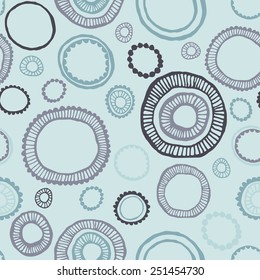 Seamless color pattern with circles. Vector illustration