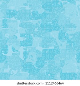 A seamless color pattern composed of torn spots. Texture in camouflage style. Fashionable wallpaper. Contour stars are divided in half, scattered across the field.