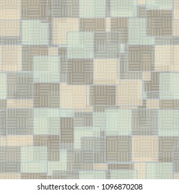 Seamless color pattern consisting of squares. Chaos of multi-colored elements. Camouflage texture.