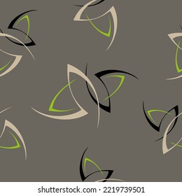 seamless color pattern with decorative abstract element on plain color background