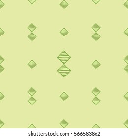 Seamless color pattern. Doodle pen. Geometric pattern on a light green background.