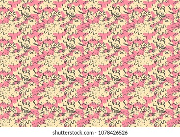 seamless color pattern with doodles