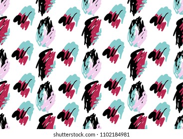 seamless color pattern with doodles