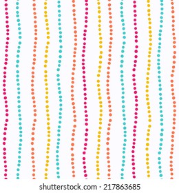 Seamless color pattern with dots. Vector illustration