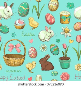 Seamless color pattern Easter holiday