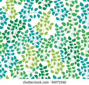 Seamless color pattern with leaf, vector illustration