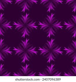 seamless color pattern in pink-violet shades in the form of an ornament of geometric shapes in the shape of flowers for prints on fabrics, covers and interior decoration