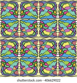 seamless color pattern of stained glass