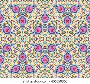 seamless color pattern of stained glass