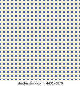Seamless color pattern with symmetric geometric ornament. Ethnic abstract background. Mosaic wallpaper. Vector illustration