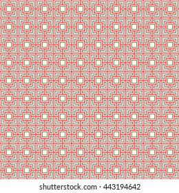 Seamless color pattern with symmetric geometric ornament. Ethnic abstract background. Mosaic wallpaper. Vector illustration