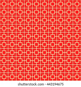 Seamless color pattern with symmetric geometric ornament. Ethnic abstract background. Mosaic wallpaper. Vector illustration