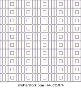 Seamless color pattern with symmetric geometric ornament. Abstract repeated squares and lines background. Creative wallpaper. Vector illustration