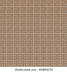 Seamless color pattern with symmetric geometric ornament. Abstract repeated figures background. Ethnic wallpaper. Vector illustration