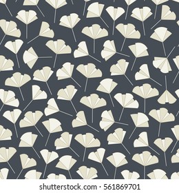 Seamless color pattern. Vector illustration with small ivory flower blossoms