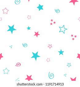 Seamless color pattern for your baby set on white background. Happy child vector . 