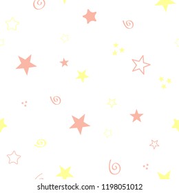 Seamless color pattern for your baby set on white background. Happy child vector . 