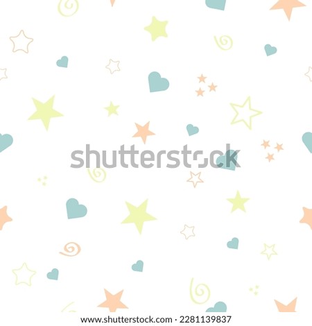 Seamless color pattern for your baby on white background. Happy child vector illustration .