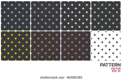 Seamless color polka geometric pattern.