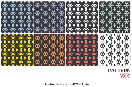 Seamless color polka geometric pattern.