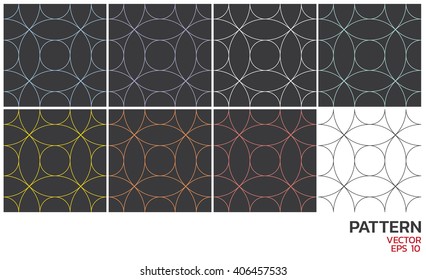 Seamless color polka geometric pattern.