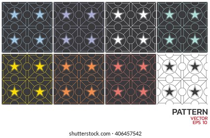 Seamless color polka geometric pattern.